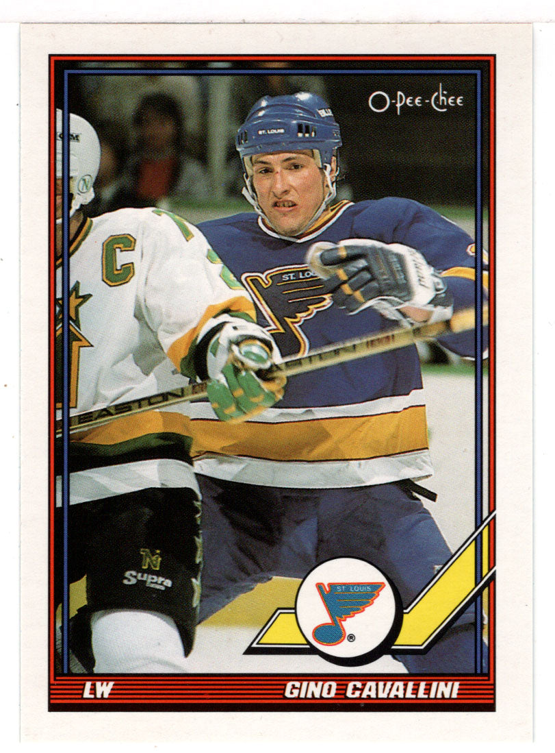 Gino Cavallini - St. Louis Blues (NHL Hockey Card) 1991-92 O-Pee-Chee # 281 Mint