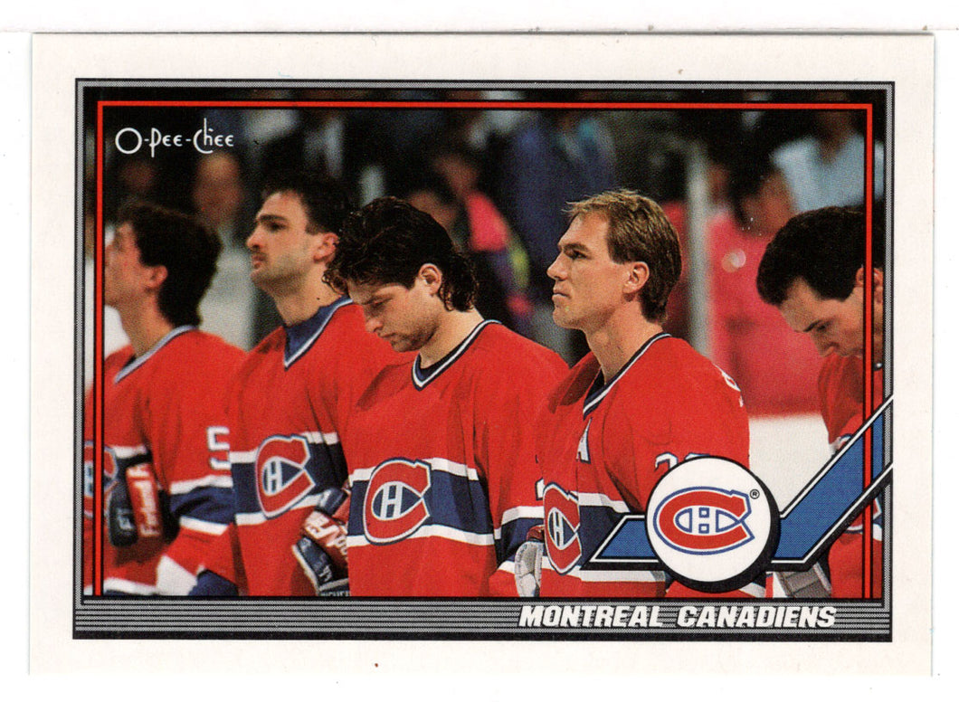 Montreal Canadiens Team Card (NHL Hockey Card) 1991-92 O-Pee-Chee # 298 Mint