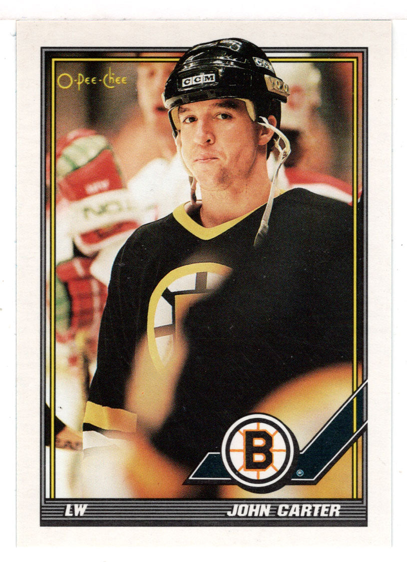 John Carter - Boston Bruins (NHL Hockey Card) 1991-92 O-Pee-Chee # 300 Mint