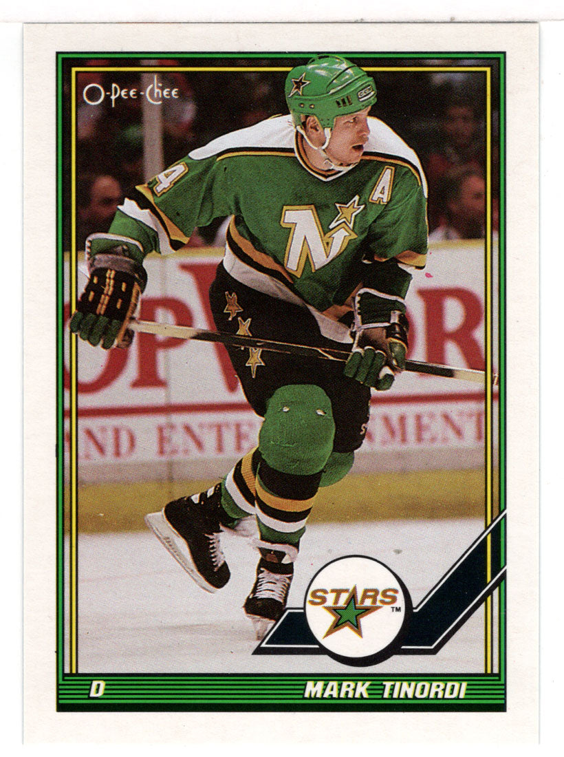 Mark Tinordi - Minnesota North Stars (NHL Hockey Card) 1991-92 O-Pee-Chee # 308 Mint
