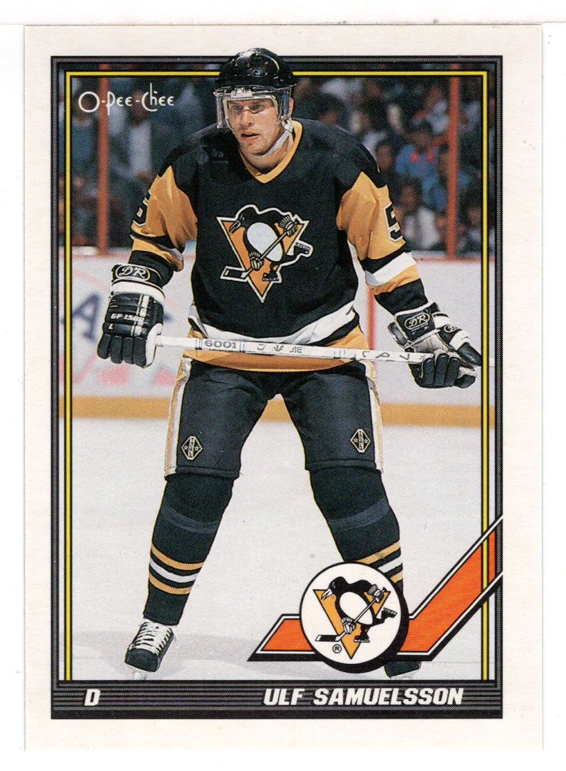 Ulf Samuelsson - Pittsburgh Penguins (NHL Hockey Card) 1991-92 O-Pee-Chee # 323 Mint