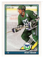 Dean Evason - Hartford Whalers (NHL Hockey Card) 1991-92 O-Pee-Chee # 325 Mint