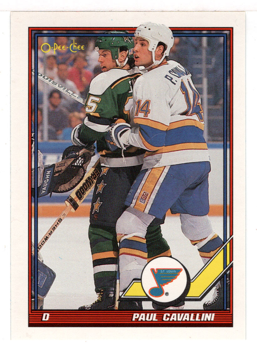 Paul Cavallini - St. Louis Blues (NHL Hockey Card) 1991-92 O-Pee-Chee # 328 Mint