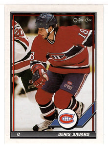 Denis Savard - Montreal Canadiens (NHL Hockey Card) 1991-92 O-Pee-Chee # 330 Mint