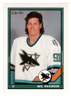 Neil Wilkinson - San Jose Sharks (NHL Hockey Card) 1991-92 O-Pee-Chee # 348 Mint