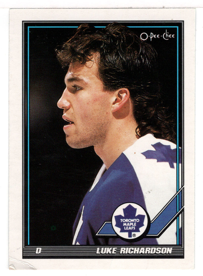 Luke Richardson - Toronto Maple Leafs (NHL Hockey Card) 1991-92 O-Pee-Chee # 351 Mint