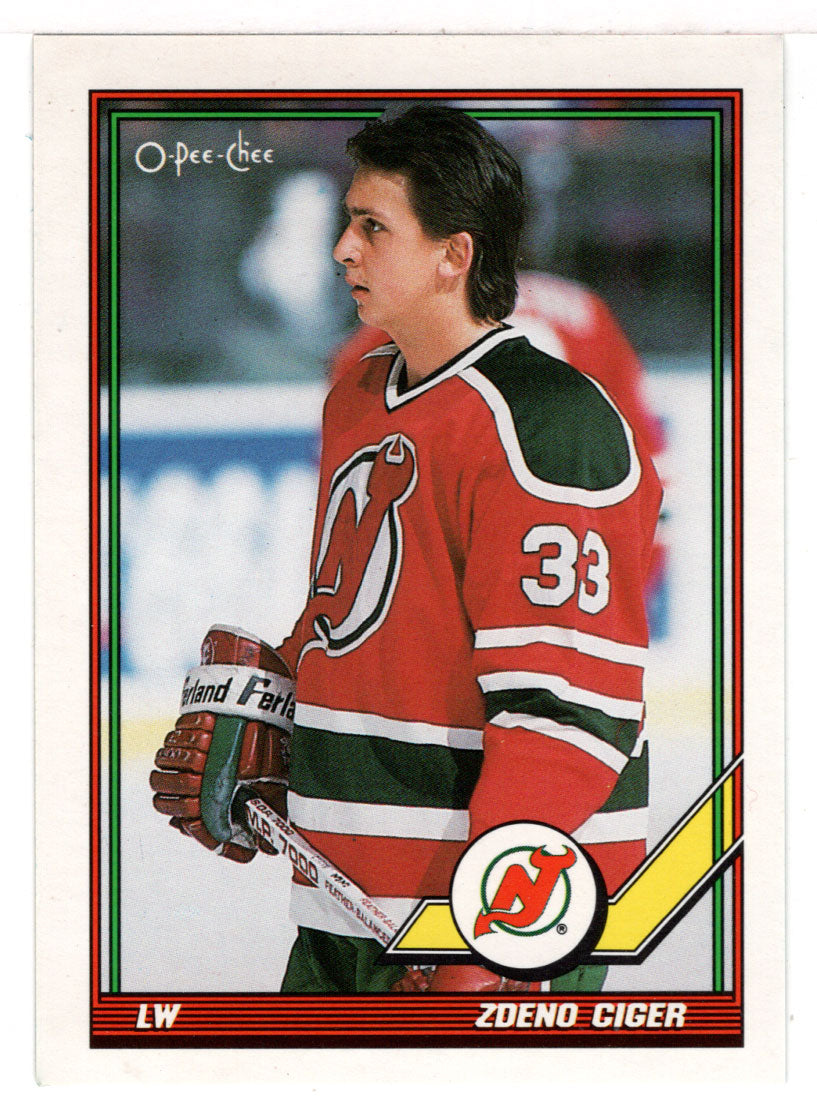 Zdeno Ciger - New Jersey Devils (NHL Hockey Card) 1991-92 O-Pee-Chee # 352 Mint