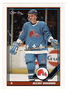 Alexei Gusarov RC - Quebec Nordiques (NHL Hockey Card) 1991-92 O-Pee-Chee # 355 Mint