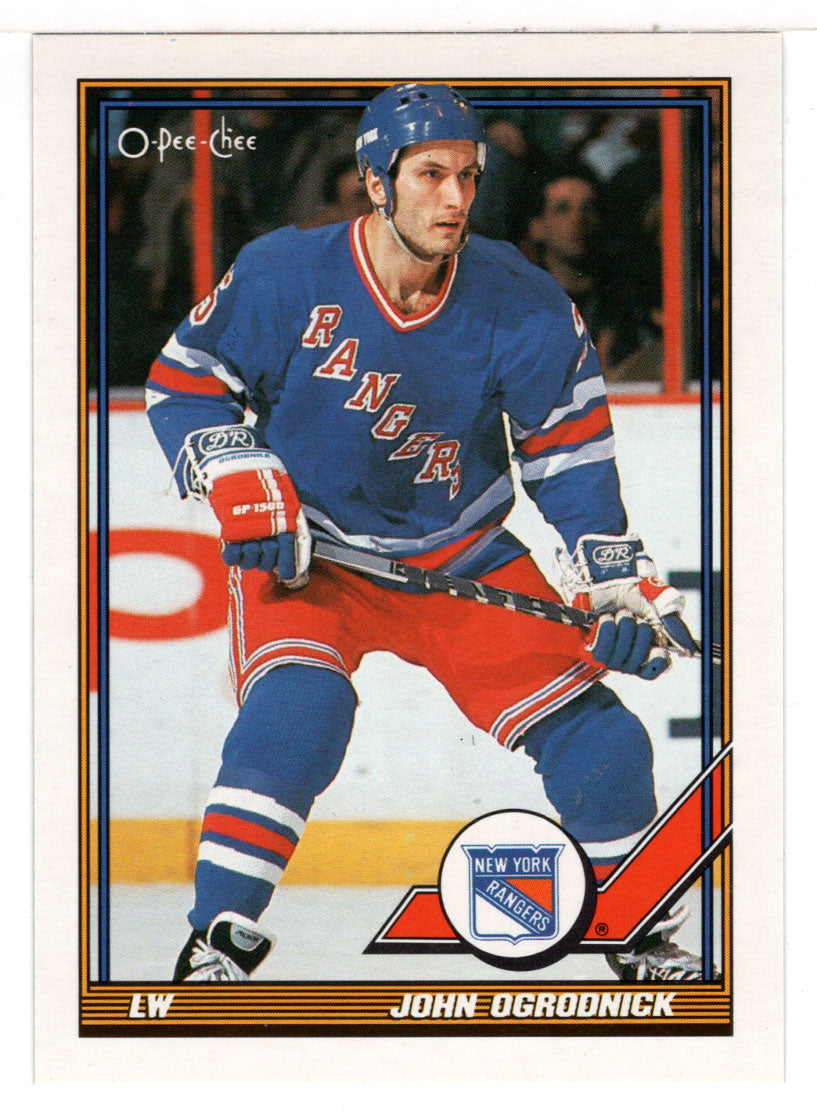 John Ogrodnick - New York Rangers (NHL Hockey Card) 1991-92 O-Pee-Chee # 365 Mint