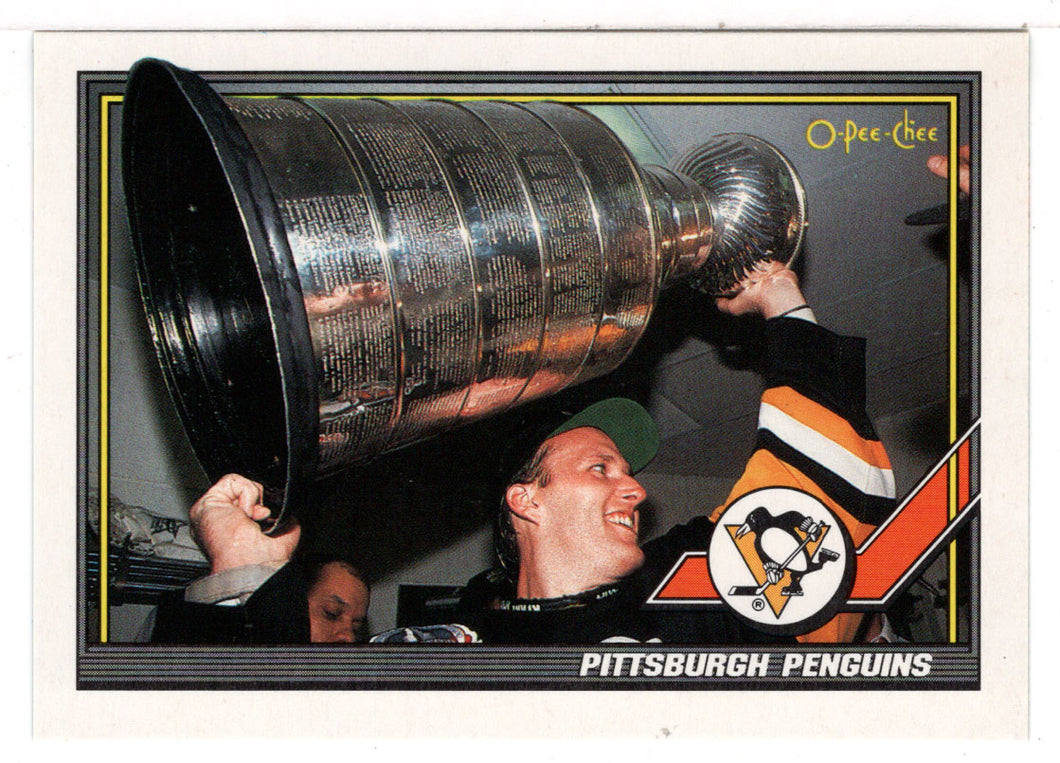 Pittsburgh Penguins Team Card (NHL Hockey Card) 1991-92 O-Pee-Chee # 372 Mint