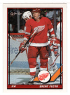 Brent Fedyk - Detroit Red Wings (NHL Hockey Card) 1991-92 O-Pee-Chee # 376 Mint