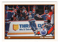 Esa Tikkanen - Edmonton Oilers (NHL Hockey Card) 1991-92 O-Pee-Chee # 378 Mint