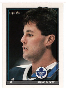 Dave Ellett - Toronto Maple Leafs (NHL Hockey Card) 1991-92 O-Pee-Chee # 381 Mint