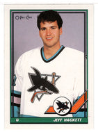 Jeff Hackett - San Jose Sharks (NHL Hockey Card) 1991-92 O-Pee-Chee # 382 Mint