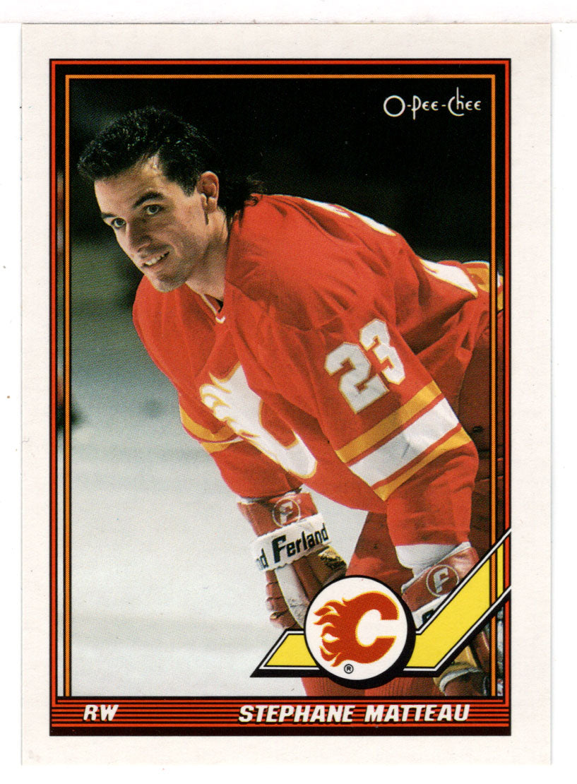 Stephane Matteau - Calgary Flames (NHL Hockey Card) 1991-92 O-Pee-Chee # 383 Mint