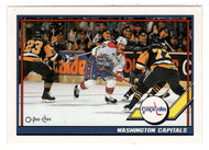 Washington Capitals Team Card (NHL Hockey Card) 1991-92 O-Pee-Chee # 384 Mint