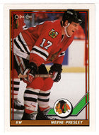 Wayne Presley - Chicago Blackhawks (NHL Hockey Card) 1991-92 O-Pee-Chee # 385 Mint