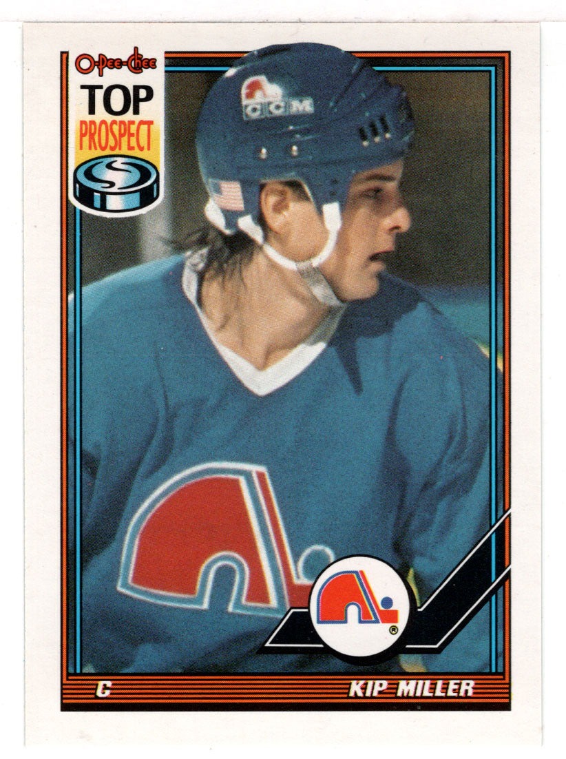Kip Miller - Quebec Nordiques - Top Prospect (NHL Hockey Card) 1991-92 O-Pee-Chee # 387 Mint