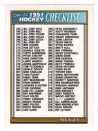 Checklist # 3 (NHL Hockey Card) 1991-92 O-Pee-Chee # 396 Mint