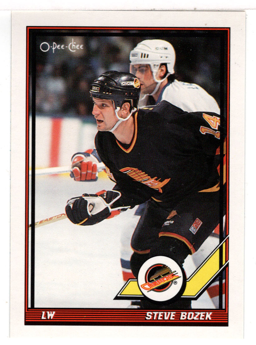 Steve Bozek - Vancouver Canucks (NHL Hockey Card) 1991-92 O-Pee-Chee # 397 Mint