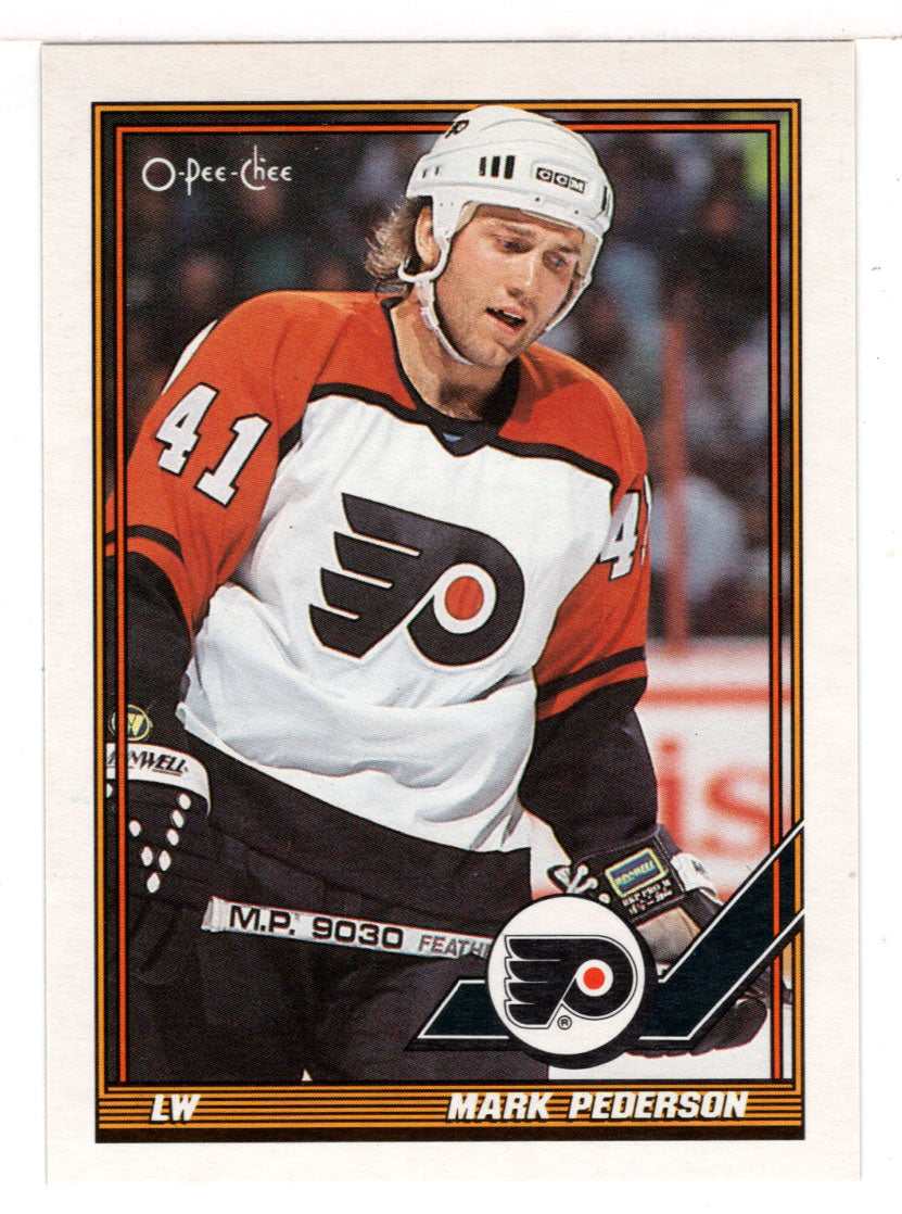 Mark Pederson - Philadelphia Flyers (NHL Hockey Card) 1991-92 O-Pee-Chee # 399 Mint