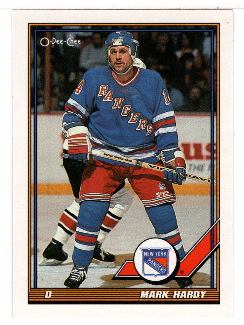 Mark Hardy - New York Rangers (NHL Hockey Card) 1991-92 O-Pee-Chee # 406 Mint
