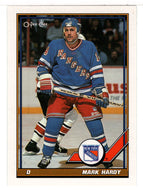 Mark Hardy - New York Rangers (NHL Hockey Card) 1991-92 O-Pee-Chee # 406 Mint