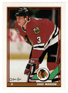 Dave Manson - Chicago Blackhawks (NHL Hockey Card) 1991-92 O-Pee-Chee # 409 Mint