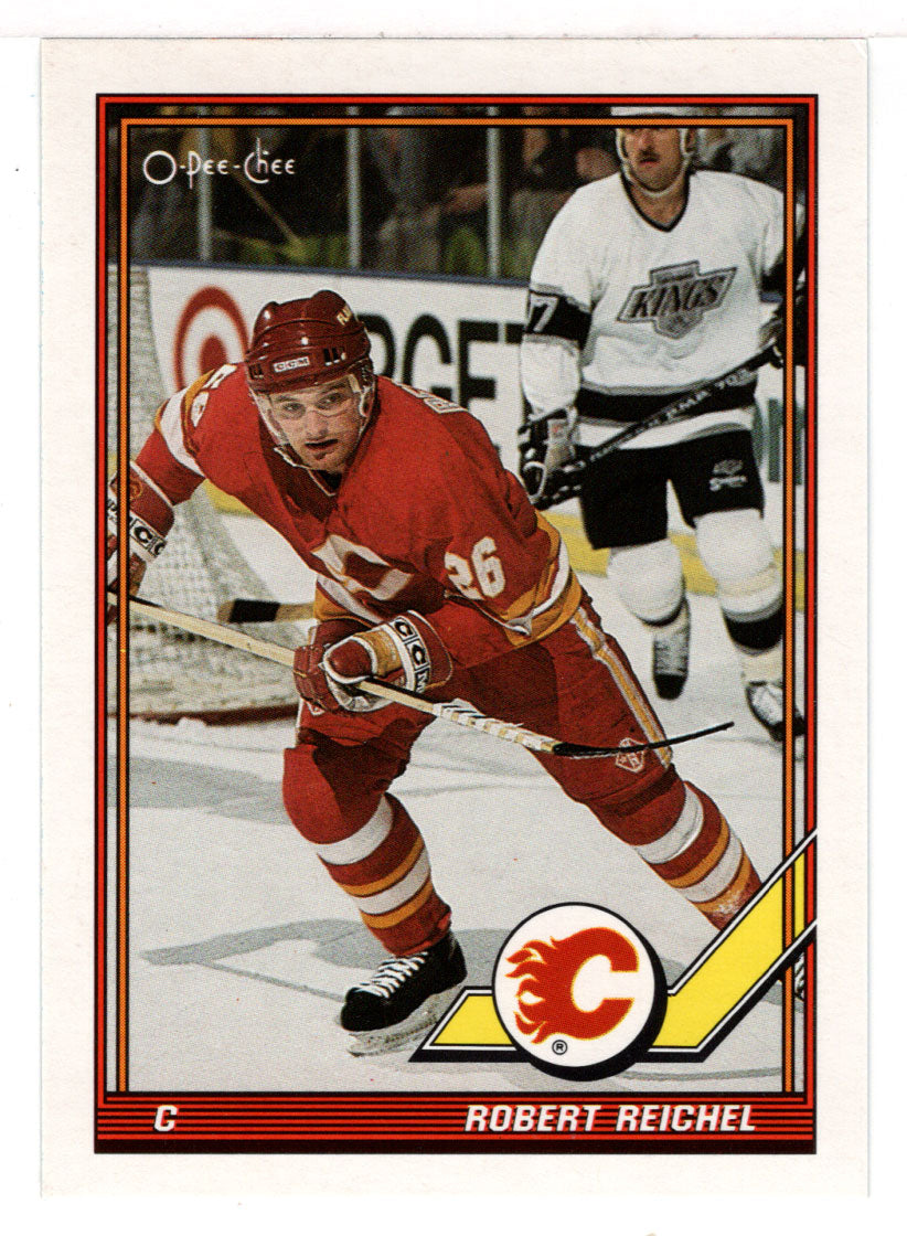 Robert Reichel - Calgary Flames (NHL Hockey Card) 1991-92 O-Pee-Chee # 411 Mint
