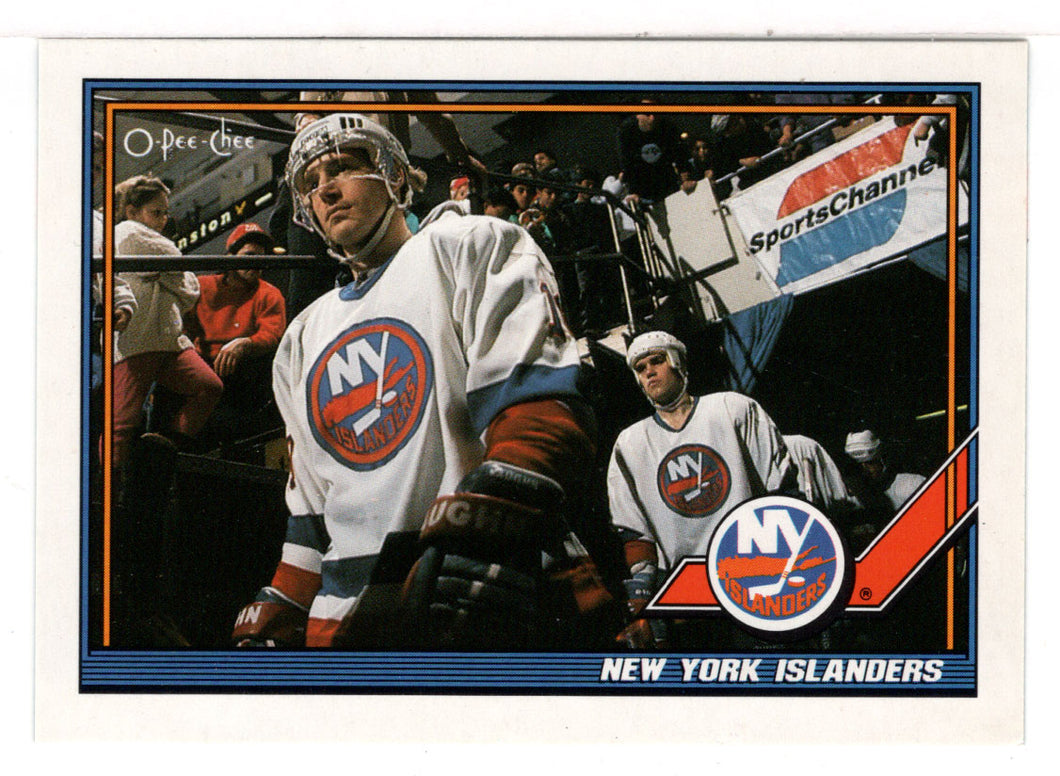 New York Islanders Team Card (NHL Hockey Card) 1991-92 O-Pee-Chee # 412 Mint