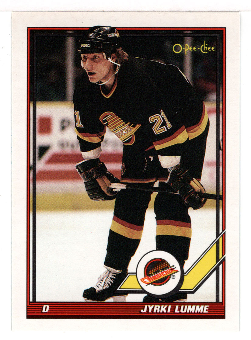 Jyrki Lumme - Vancouver Canucks (NHL Hockey Card) 1991-92 O-Pee-Chee # 419 Mint