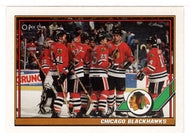 Chicago Blackhawks Team Card (NHL Hockey Card) 1991-92 O-Pee-Chee # 430 Mint