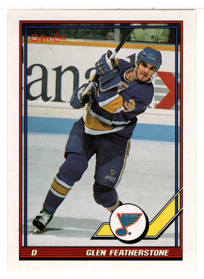 Glen Featherstone - St. Louis Blues (NHL Hockey Card) 1991-92 O-Pee-Chee # 436 Mint