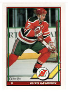 Alexei Kasatonov - New Jersey Devils (NHL Hockey Card) 1991-92 O-Pee-Chee # 439 Mint