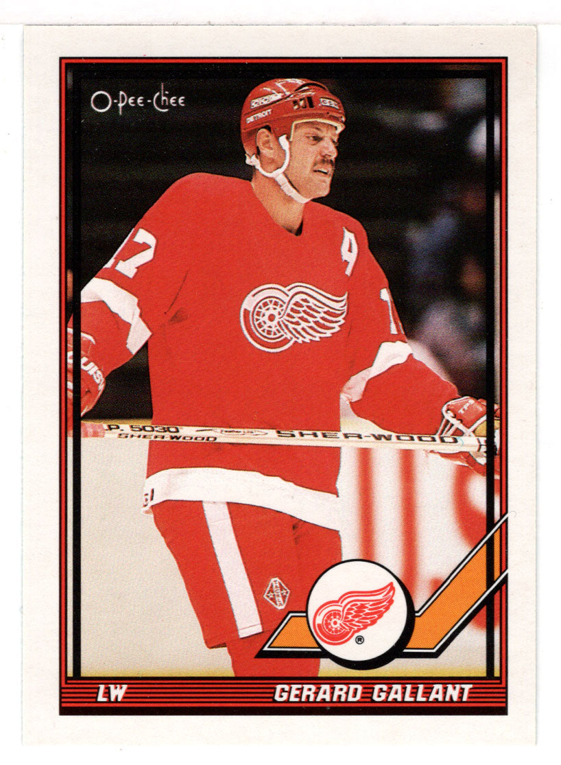 Gerard Gallant - Detroit Red Wings (NHL Hockey Card) 1991-92 O-Pee-Chee # 443 Mint