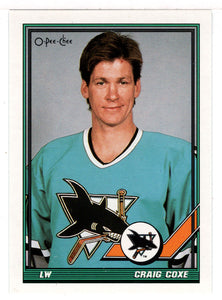 Craig Coxe - San Jose Sharks (NHL Hockey Card) 1991-92 O-Pee-Chee # 447 Mint