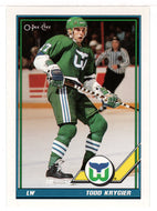 Todd Krygier - Hartford Whalers (NHL Hockey Card) 1991-92 O-Pee-Chee # 449 Mint