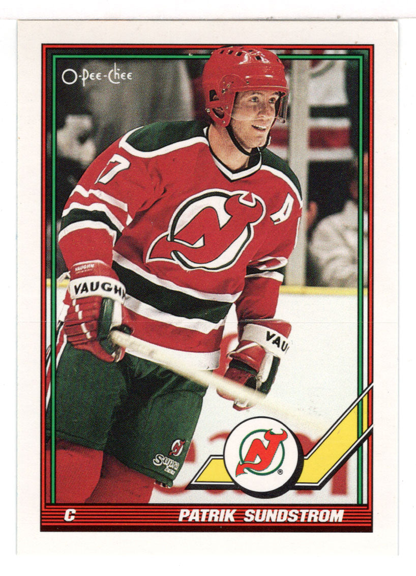 Patrik Sundstrom - New Jersey Devils (NHL Hockey Card) 1991-92 O-Pee-Chee # 451 Mint