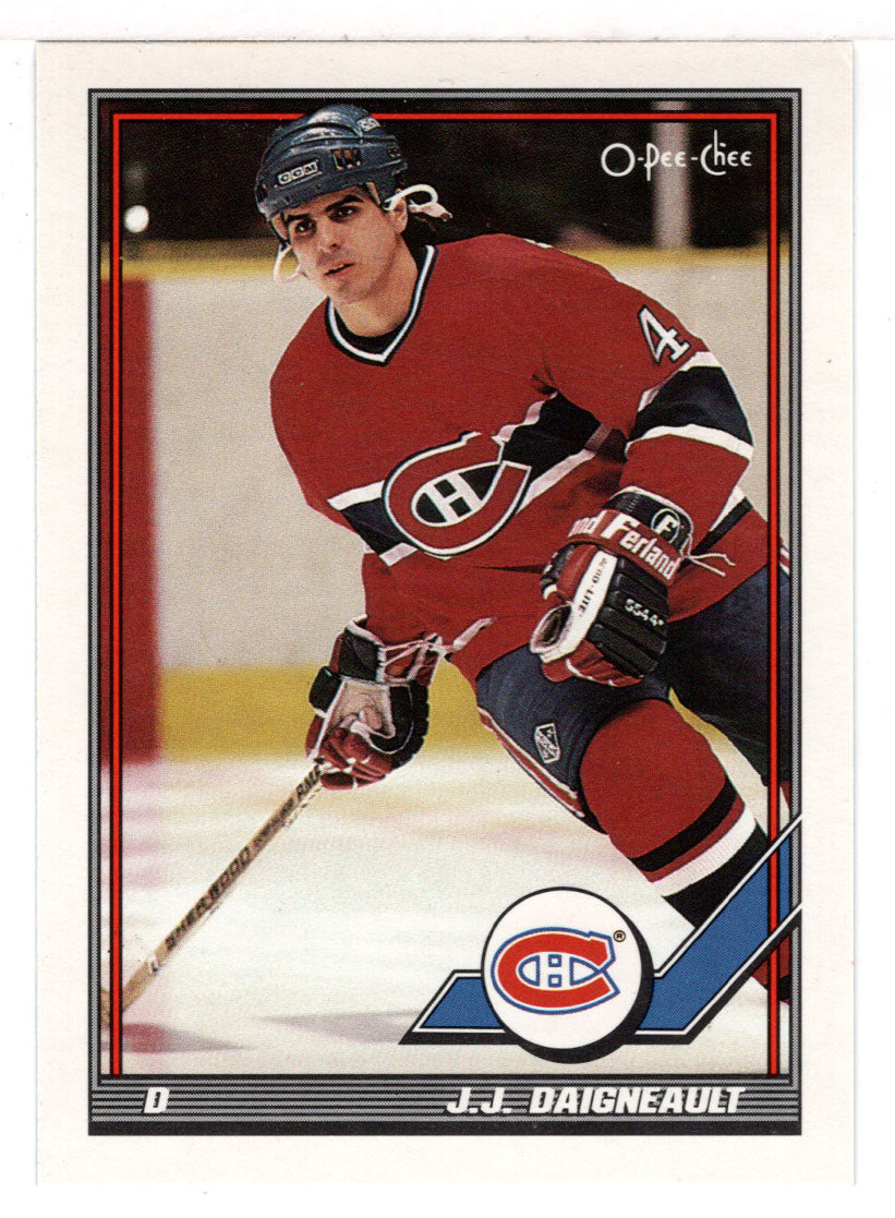 J.J. Daigneault - Montreal Canadiens (NHL Hockey Card) 1991-92 O-Pee-Chee # 456 Mint