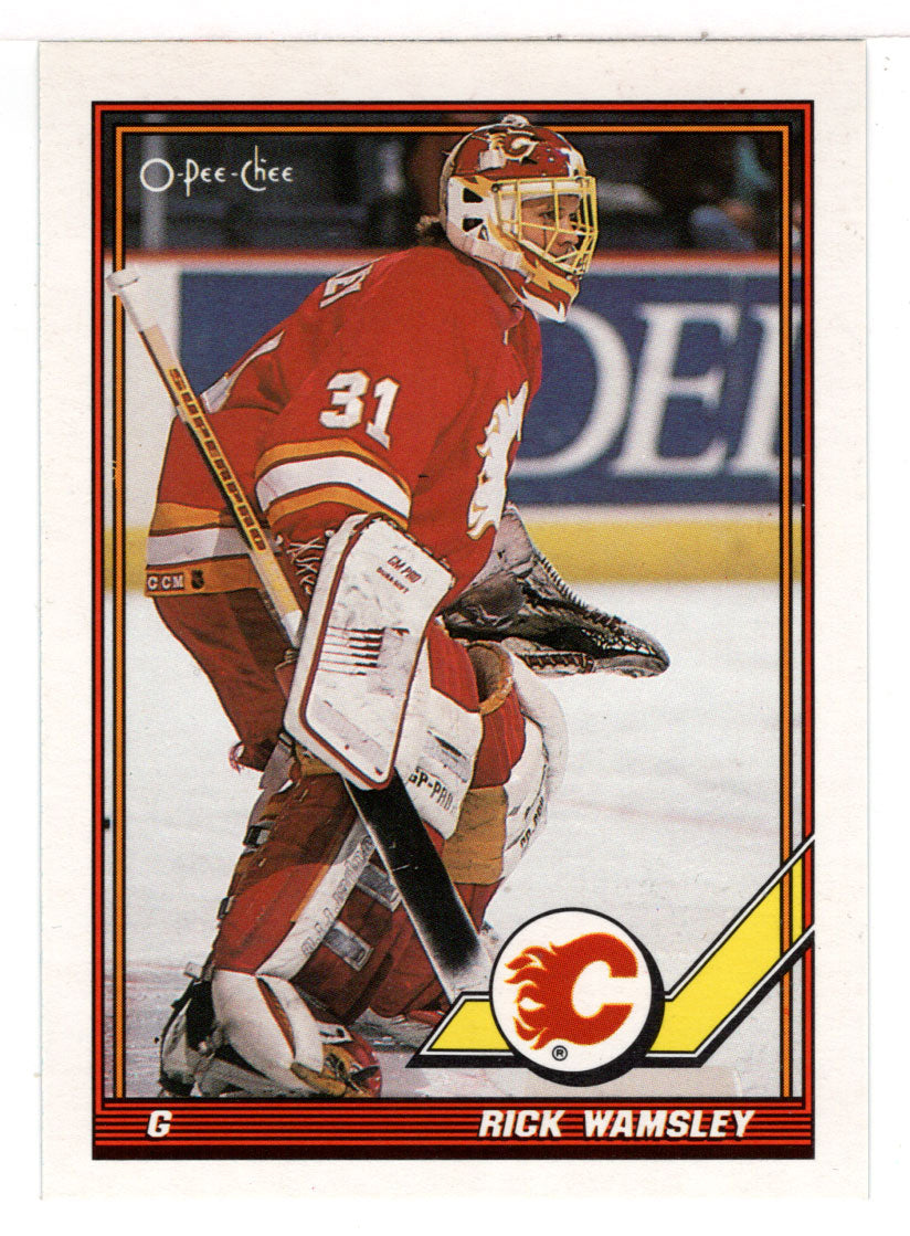 Rick Wamsley - Calgary Flames (NHL Hockey Card) 1991-92 O-Pee-Chee # 459 Mint