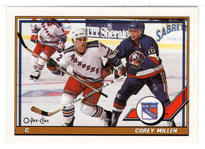 Corey Millen RC - New York Rangers (NHL Hockey Card) 1991-92 O-Pee-Chee # 461 Mint
