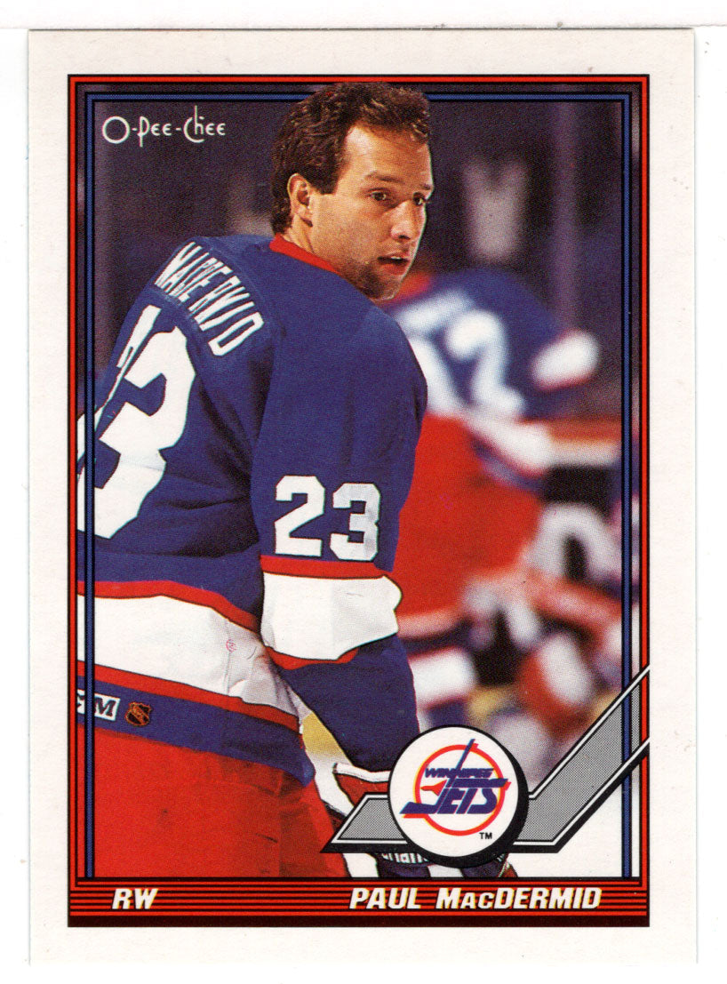 Paul MacDermid - Winnipeg Jets (NHL Hockey Card) 1991-92 O-Pee-Chee # 463 Mint