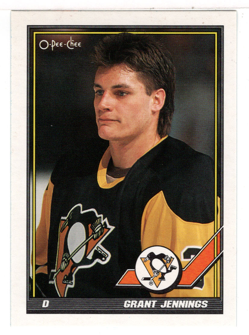 Grant Jennings - Pittsburgh Penguins (NHL Hockey Card) 1991-92 O-Pee-Chee # 468 Mint