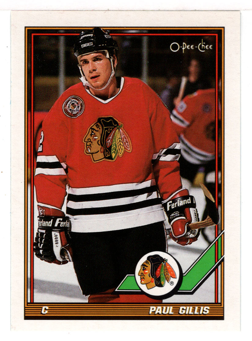 Paul Gillis - Chicago Blackhawks (NHL Hockey Card) 1991-92 O-Pee-Chee # 469 Mint