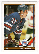 Troy Mallette - New York Rangers (NHL Hockey Card) 1991-92 O-Pee-Chee # 474 Mint