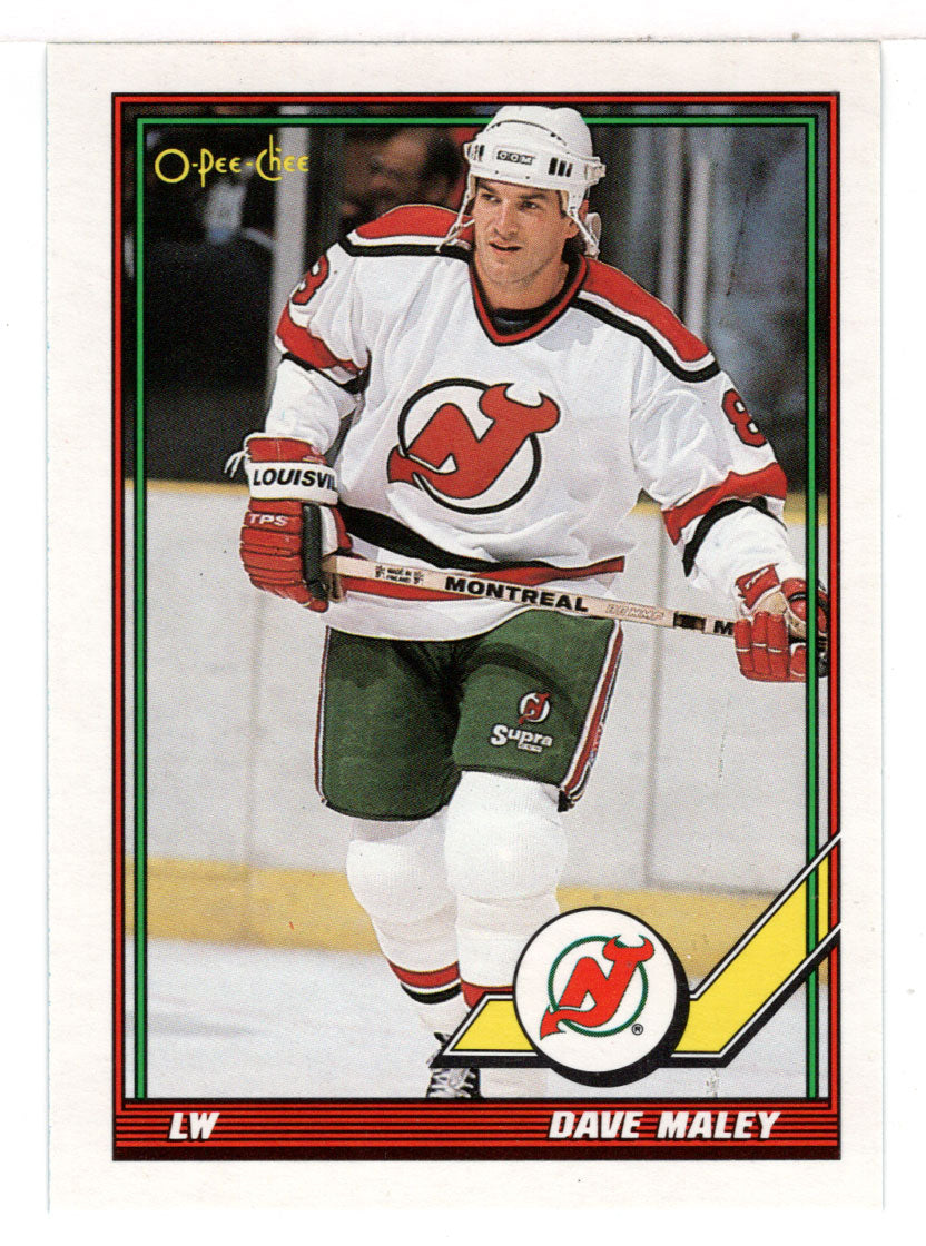 David Maley - New Jersey Devils (NHL Hockey Card) 1991-92 O-Pee-Chee # 476 Mint
