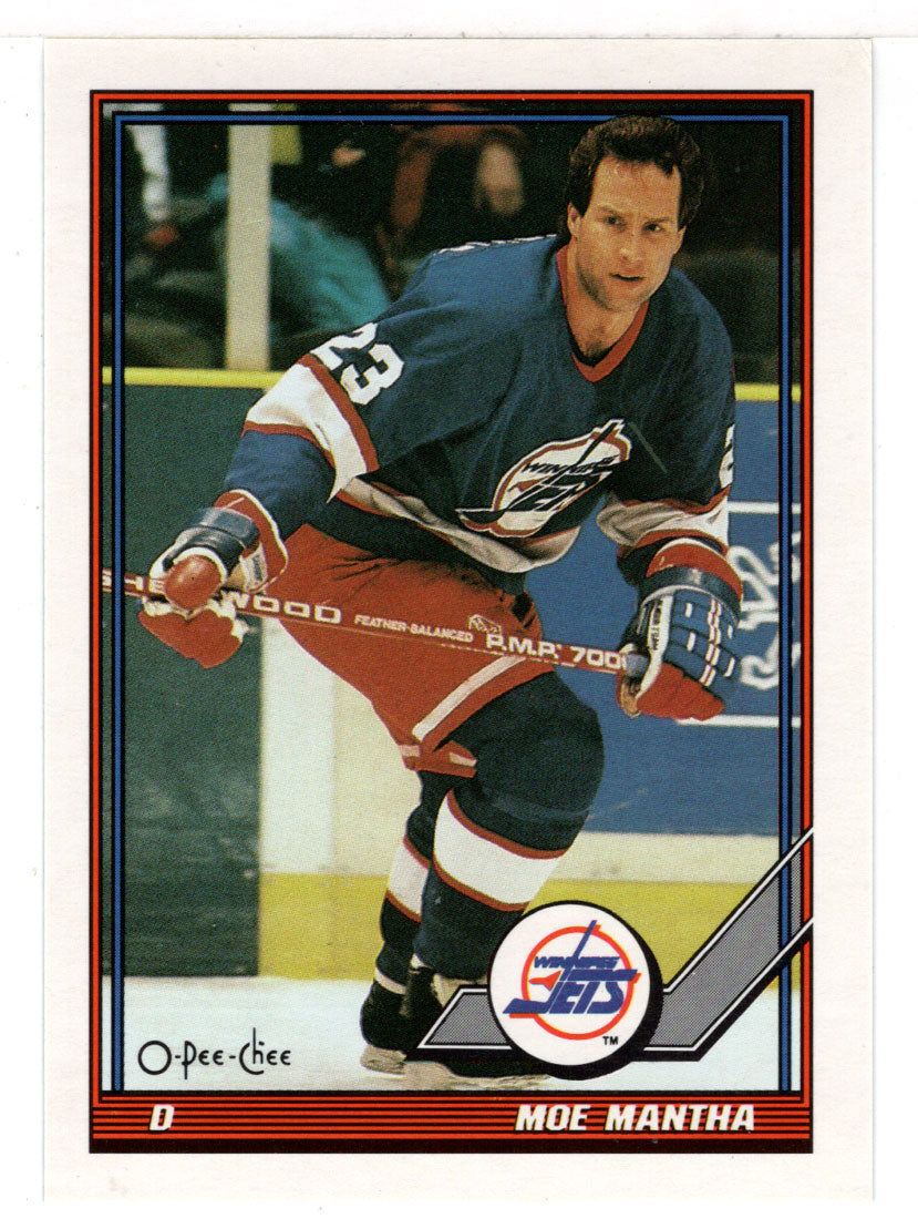 Moe Mantha - Winnipeg Jets (NHL Hockey Card) 1991-92 O-Pee-Chee # 477 Mint