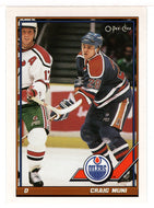 Craig Muni - Edmonton Oilers (NHL Hockey Card) 1991-92 O-Pee-Chee # 479 Mint