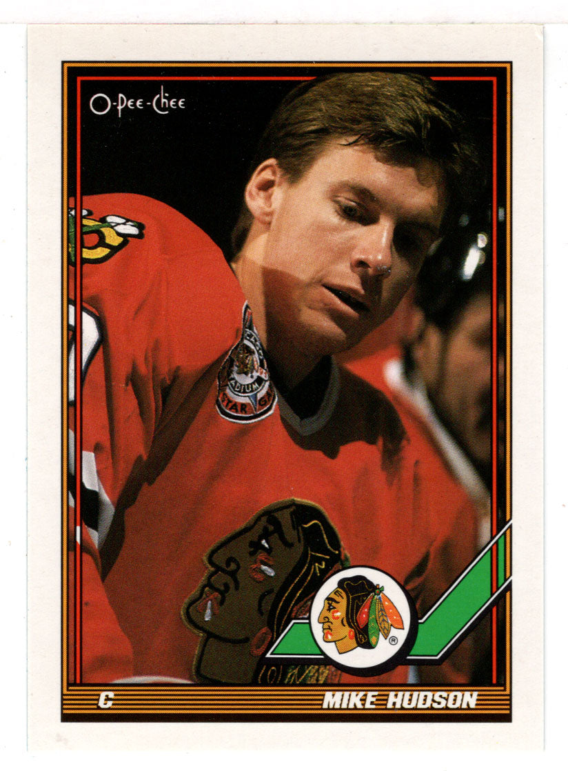 Mike Hudson - Chicago Blackhawks (NHL Hockey Card) 1991-92 O-Pee-Chee # 495 Mint