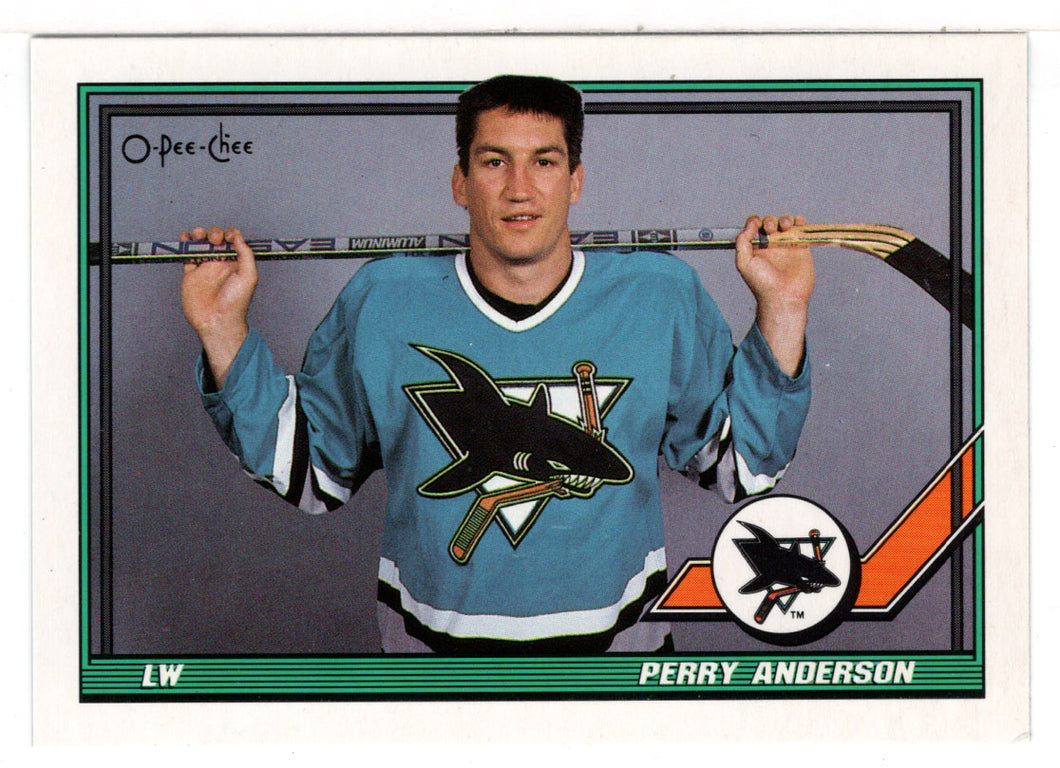 Perry Anderson - San Jose Sharks (NHL Hockey Card) 1991-92 O-Pee-Chee # 501 Mint